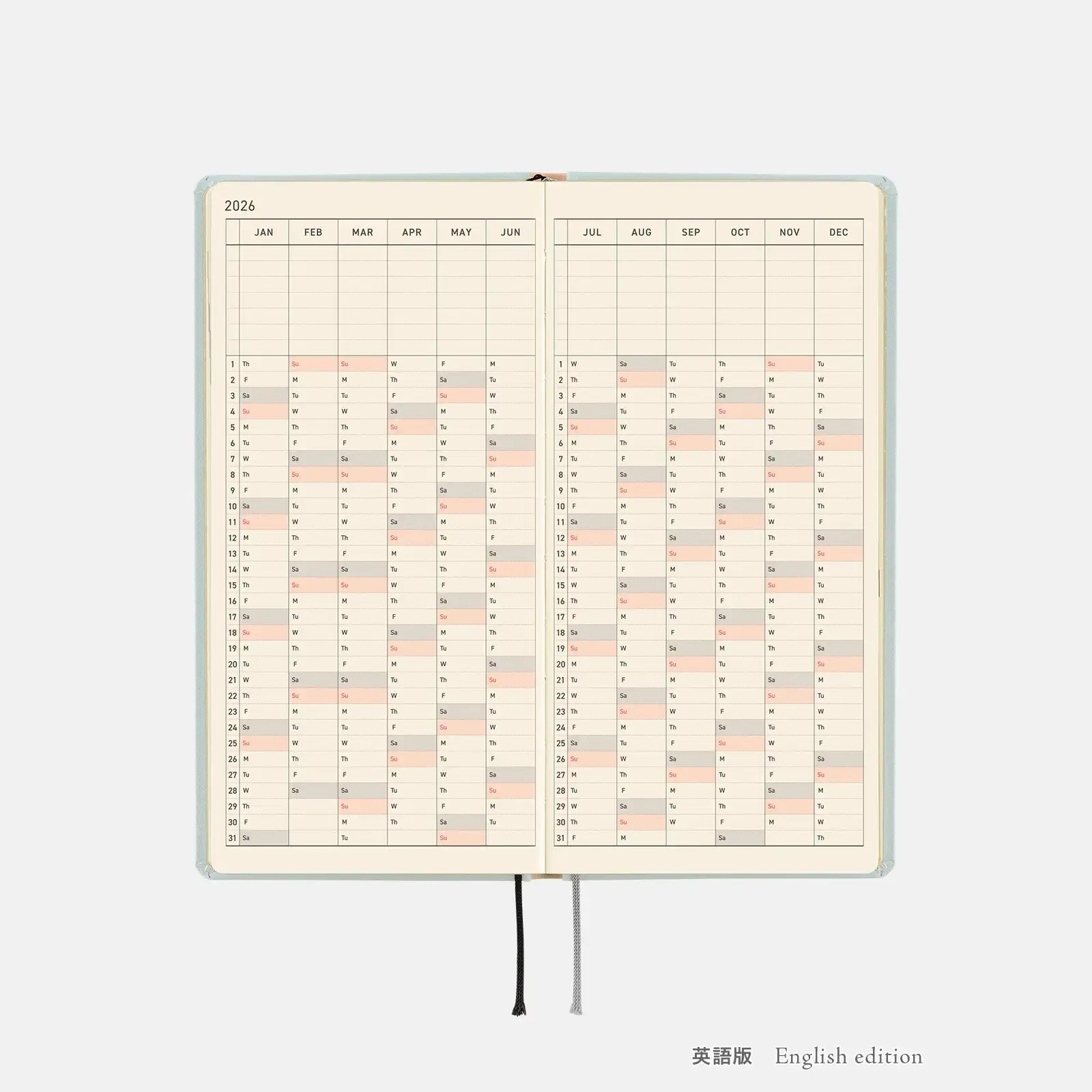 Hobonichi Techo Weeks 2026 English Moomin Outdoor Dance Floor Planner Japan