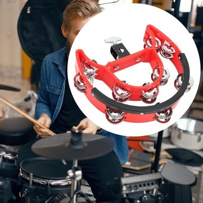 Hallo Hut Tambourin Drum Set Percussion Accessoires Doppelreihe Bells Musik