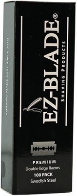 (Free Duty Tax) EZ BLADE Double Edge Razor Blades. 100 Count For Straight Ra