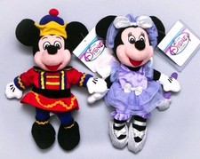 Minnie  Mickey 1998 Nutcracker Set Sugar Plum Fairy Bean Bag Plush Disney NEW
