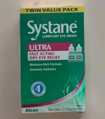 Systane Ultra PF Twin Pack Lubricant Dry Eye Relief Preservative Free EXP 5/26!!