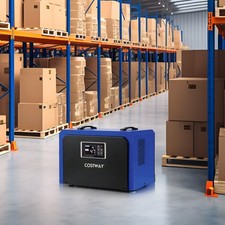 Industrial 60L Dehumidifier Commercial Dehumidifier w/ Drain Hose-Blue