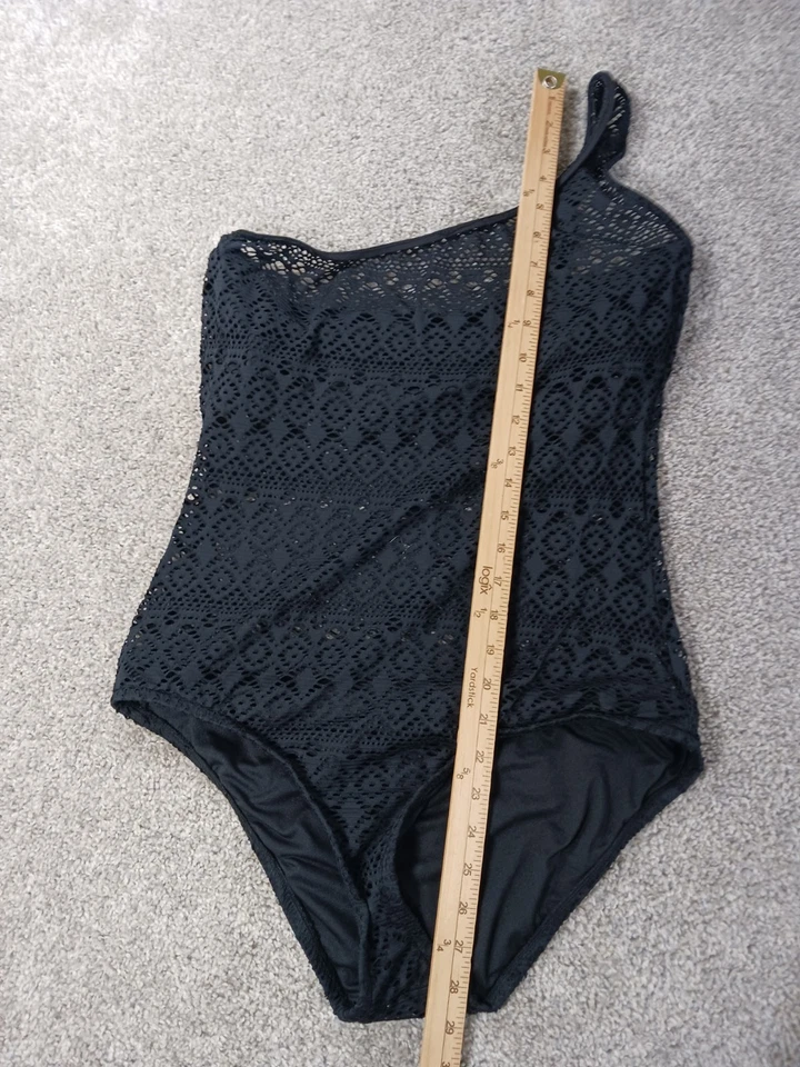 Conjunto de traje de baño Bisou Bisou XL para mujer de una pieza negro con cubierta Foto 4 de 4