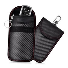 Faraday Bags, Faraday Pouch for Key Fob RFID Signal Blocking, 2 Pack Black
