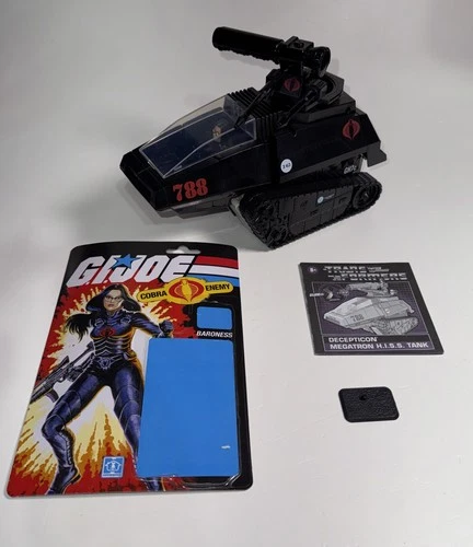 Transformers G.I. Joe Mash Ups MEGATRON H.I.S.S. HISS Tank w/ Baroness Figure