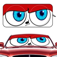 Windshield Sun Shade for Sedans,Car Sunshade for Front 59" x 27.5" red
