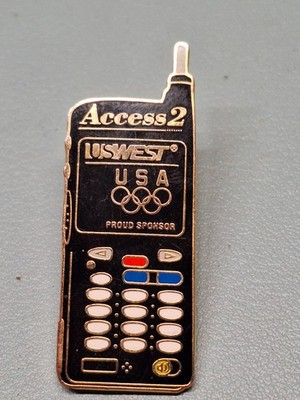 VINTAGE ACCESS 2 US.WEST USA OLYMPIC GAMES PROUD SPONSOR SOUVENIR PIN