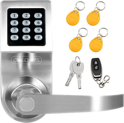 Electronic Smart Door Lock, Keyless Entry with Keypad, Key Fobs, Remote Control,