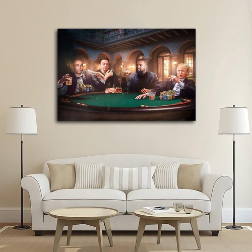 Andrew Tate Trump Musk Gambling Table Canvas Prints Home Decor Wall Art Poster - 第 40/54 張圖片