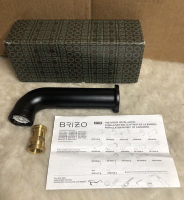 Brizo Linear Round Diverter Tub Spout - Matte Black- RP81438BL/ Read Descrptn.