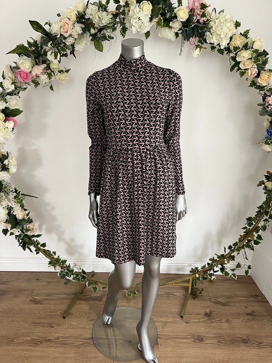 High neck sales jersey swing dress