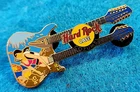 COZUMEL MEXICO SCUBA DIVE GIRL DOLPHIN & FISH DOUBLE GUITAR Hard Rock Cafe PIN
