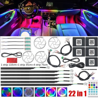 22 in 1 Auto RGB LED Dream Symphony Dynamic Ambientebeleuchtung Lichtleiste DHL