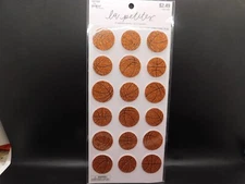The paper studio la petites Glitter Basketball Foam stickers 18pc