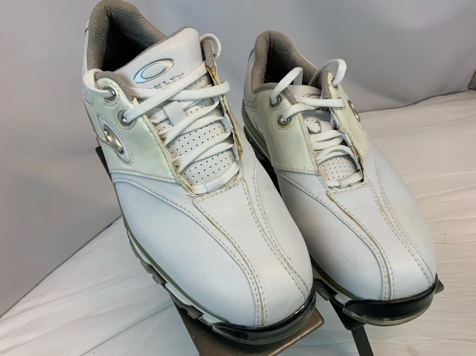 Oakley Golf Shoes Sz 7 Women White Leather Lace Worn Once LNWOT YGI B1S-42 - Изображение 4 из 4