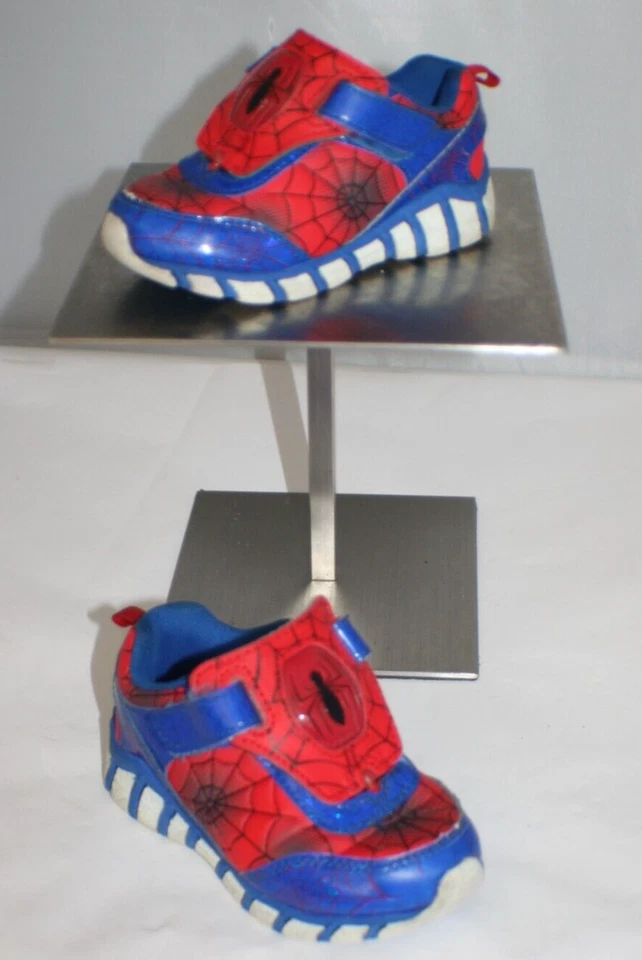 Zapatillas deportivas Marvel Spider-Man iluminadas para niños pequeños azules/rojos héroes talla 9 Foto 4 de 4
