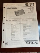 SONY MZ-E40 MZE40 Service Manual FROM THE USA  ORIGINAL 