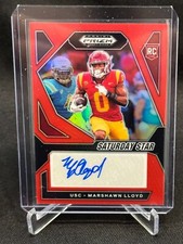 MarShawn Lloyd 2024 Panini Prizm Draft RC Red Prizm #96/199 Signing Day Auto