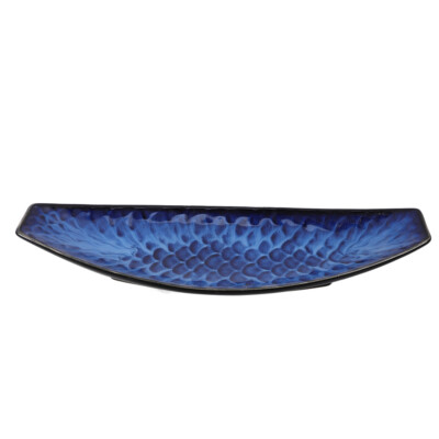 Japanese Sashimi Plate Ceramic Long Boat Shape Plate Cold Dish Dessert Plate