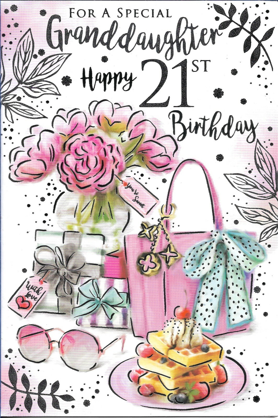 SPECIAL GRANDDAUGHTER 21ST BIRTHDAY GREETING CARD 9""X6""