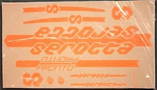 Genuine NOS Serotta Pronto Loud Orange Bike Frame Decals OEM Complete Ti Set