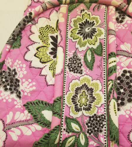 Vera Bradley Priscilla Pink Eloise Bag 9.5H x 13W x 4D Kisslock Satchel Purse - Picture 10 of 10