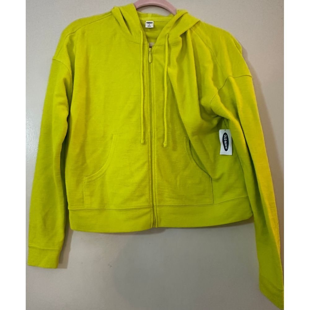 パーカー・フーディ SATUR Classic small logo rivet hood neon yellow SA251MTH04NY Old Navy Neon Yellow Zip-Up Hoodie Sweatshirt Casual