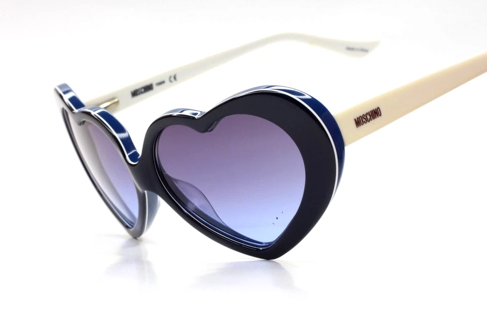Gafas de sol Moschino MO626-02 L30 azul marino adolescente en forma de corazón Foto 3 de 4