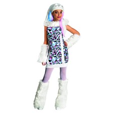 MONSTER HIGH ABBEY BOMINABLE KOSTÜM KINDER Karneval Kleid Schneekönigin Party