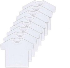 Fruit of the Loom Boys' 8-Pack White 100 Cotton Crew T-Shirts 4T-5T