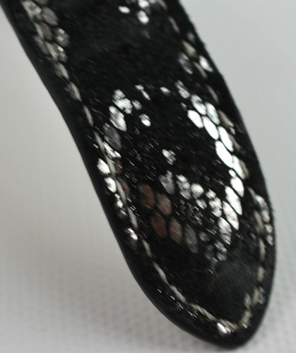 GUESS Women's Snake Print Black & Silver Chrome Diamond Bezel U0050L1 Square - Picture 6 of 10