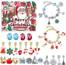 Christmas Advent Calendar 24 Days Countdown DIY Bracelet Blind Box Gift for Girl