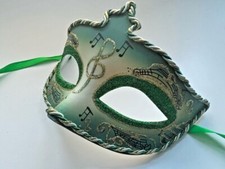 Green Venetian Style Masquerade Ball Party Mask Unisex Mens Womens New Years Eve