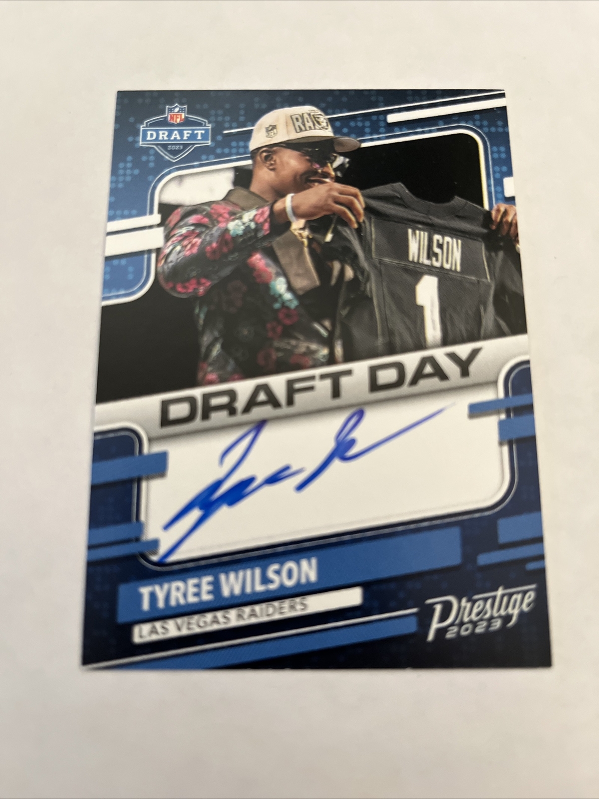 2023 Prestige Tyree Wilson RC Draft Day Autograph Card No. DDS-TW
