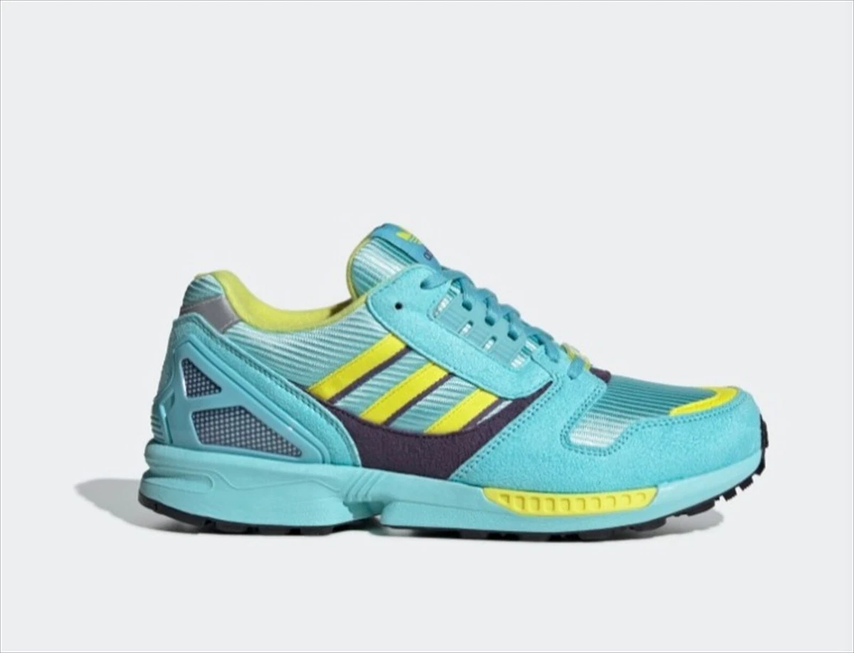 ADIDAS ORIGINALS ZX 8000 CLEAR AQUA/LIGHT AQUA/SHOCK YELLOW (EG8784) NEW US 11