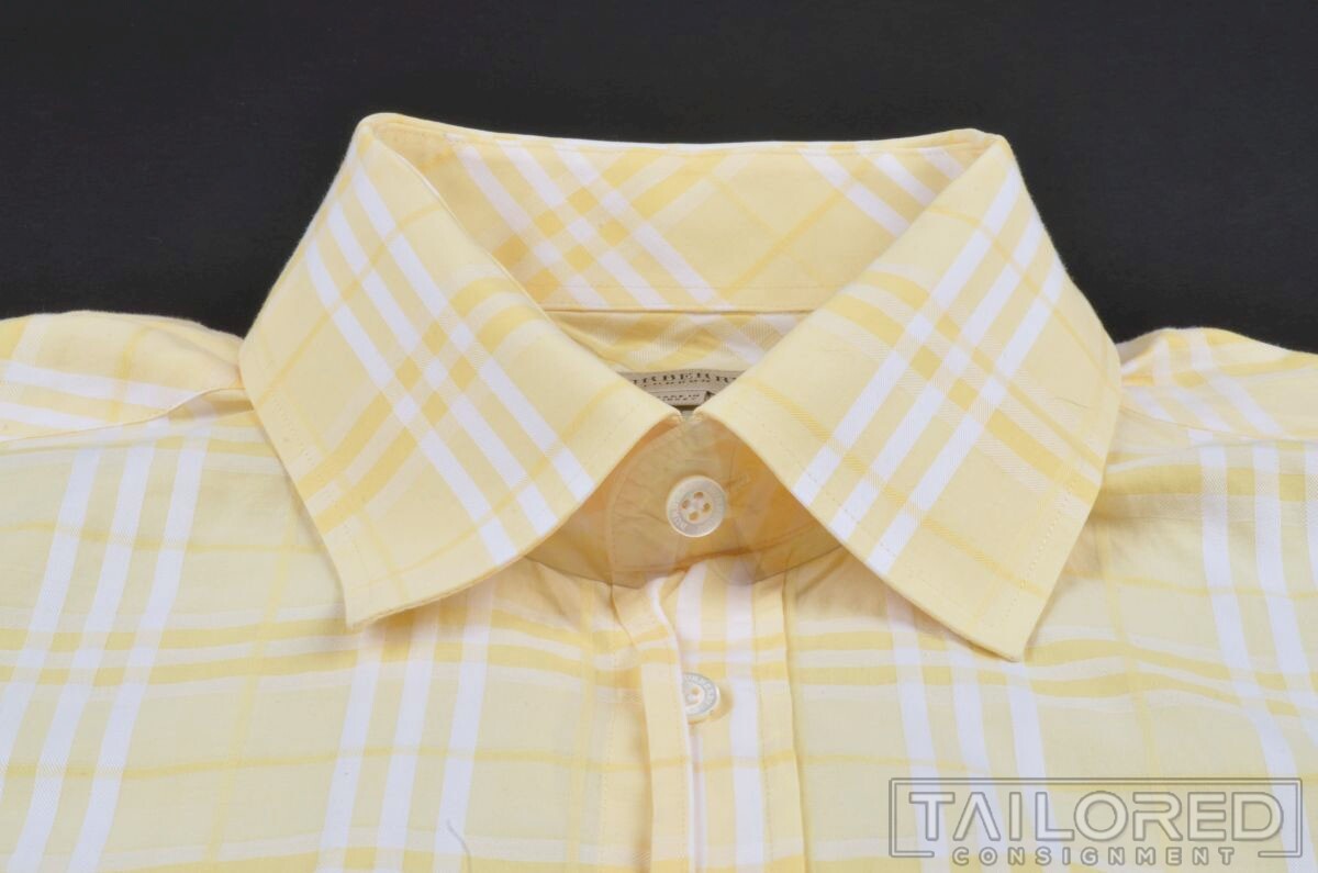 BURBERRY LONDON Yellow Plaid Novacheck Cotton Casual Dress