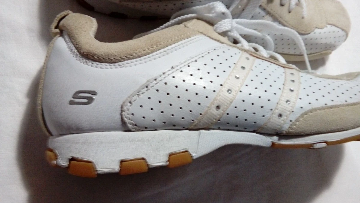 womens Skechers diamante trainers size UK 7 Excellent cond white SN1537