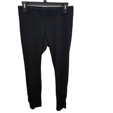 Utopia by Hue M Black Casual Leggings Stretch Cotton Low Rise
