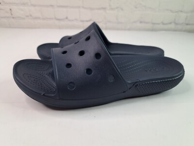 CROCS Men\'s Navy Blue Sculpted Slip-On Sandals Amazon.com | Crocs Mens Classic Saturday Slides, Army Green  main image 3