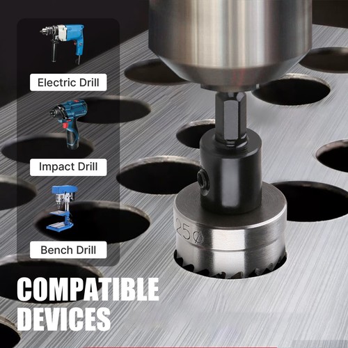 Hole Saw Tooth HSS Stainless Steel Drill Bit Cutter Wrench Metal Wood 12-60 mm - Picture 6 of 50
