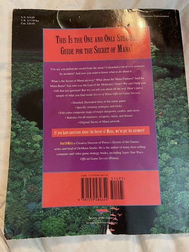 Secret of Mana Super Nintendo CIB. Manual, Rare Poster/Map w/ Strategy Guide - Picture 14 of 14