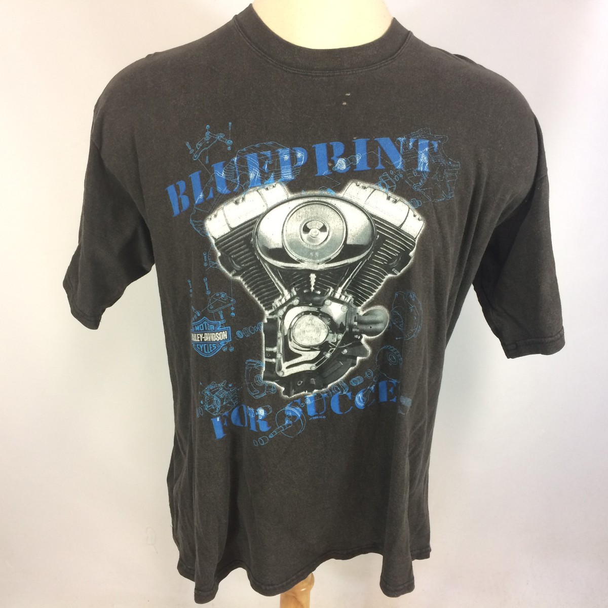 Vintage 90s Distressed Holes Trashed Harley Davidson