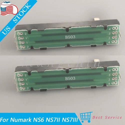 Channel Fader For Numark NS7 NS7II NS7III NV NV II 4TRAK DJ Mixer Controller *2