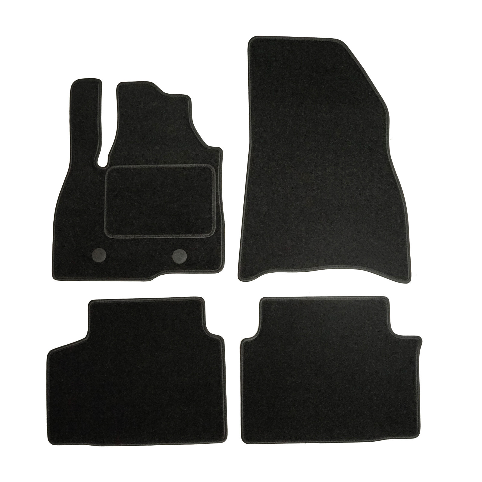 Tapis de sol velours sur mesure pour Duster depuis 2024 LPG FWD noir 4 pièces