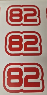 82 Racing Number Racing number 4