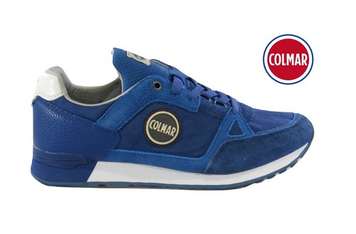 Scarpe da uomo COLMAR TRAVIS SUPREME casual ginnastica in tessuto sneakers  blu | eBay