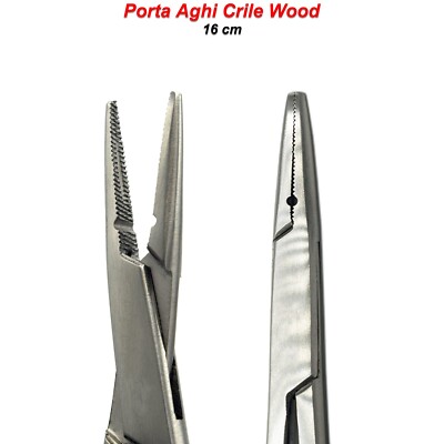 Porta-aghi Crile-Wood In Acciaio Inox Medspo - Strumento Chirurgico Dentale Con Blocco. Prodotto In Pakistan, Ideale Per Suture In Odontoiatria E Chirurgia.