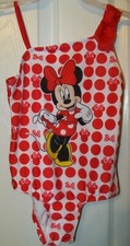 Minnie Mouse Polka Dot One Piece Swimsuit Toddler Girls Size 2T NWT