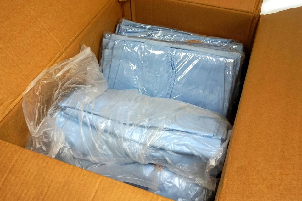 Fashion Seal 7837 Drawstring Pajama Shorts Mens, Lt Blue, Size M, PolyCotton x12 - Image 4 of 4