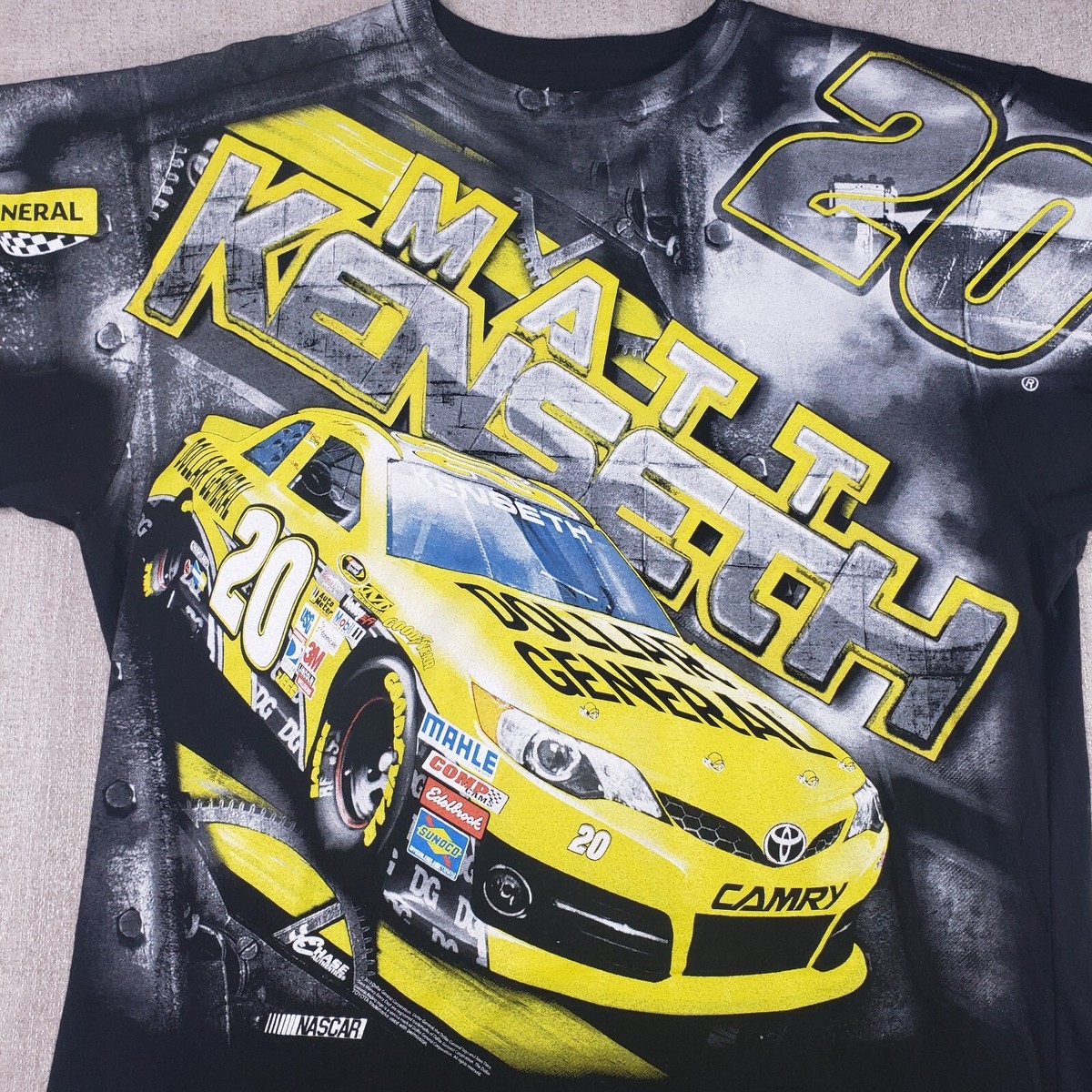 Matt Kenseth DeWalt Husky NASCAR Racing Black All Over Print T 